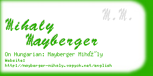 mihaly mayberger business card